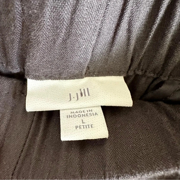 J Jill Womens Petite Large LP Gray Pull On Woven Cropped Pants Wide Leg Grey - Picture 3 of 3